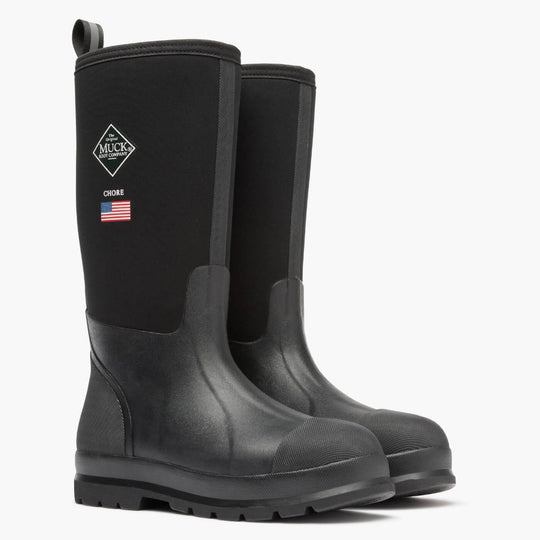 Muck Men's Chore Classic Tall USA Waterproof Neoprene Work Boot - Black - CHHUS00 - Overlook Boots