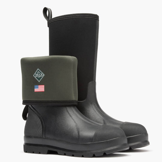 Muck Men's Chore Classic Tall USA Waterproof Neoprene Work Boot - Black - CHHUS00 - Overlook Boots