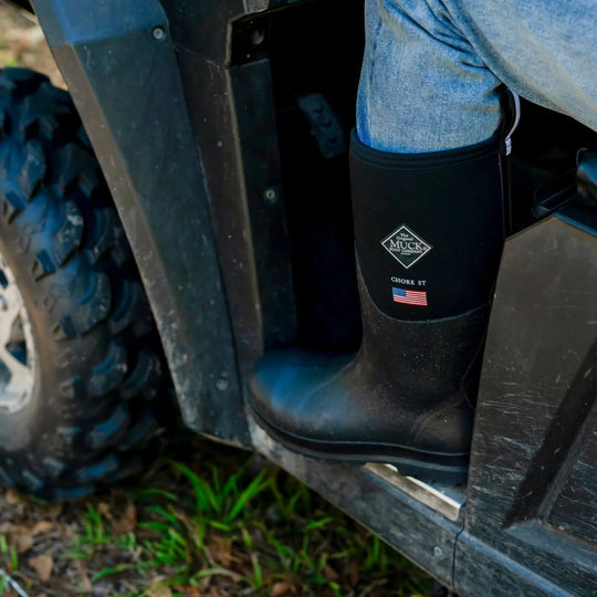 Muck Chore Classic Tall USA Bota de Trabajo para Hombre, Impermeable, Punta de Acero - Negro - CHSUS00 - Imagen 8