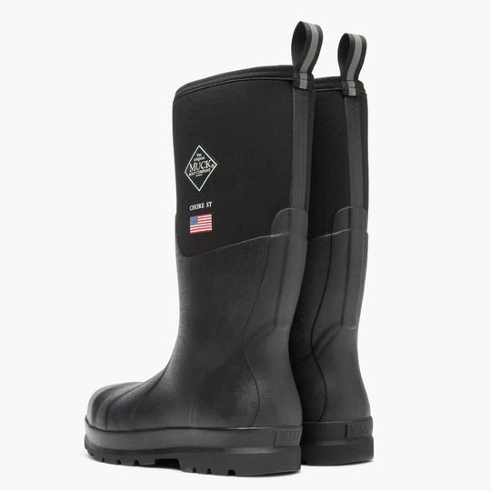 Muck Chore Classic Tall USA Bota de Trabajo para Hombre, Impermeable, Punta de Acero - Negro - CHSUS00 - Imagen 2