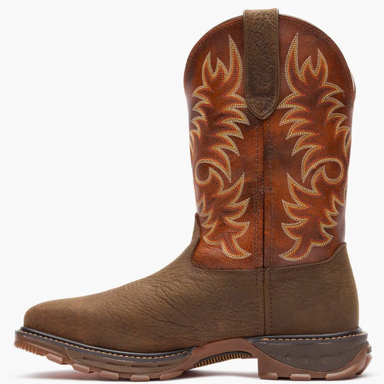 Durango Men's Maverick XP 11" Steel Toe Waterproof Pull-On Work Boot - Bark Brown / Cognac - DDB0546 - Overlook Boots