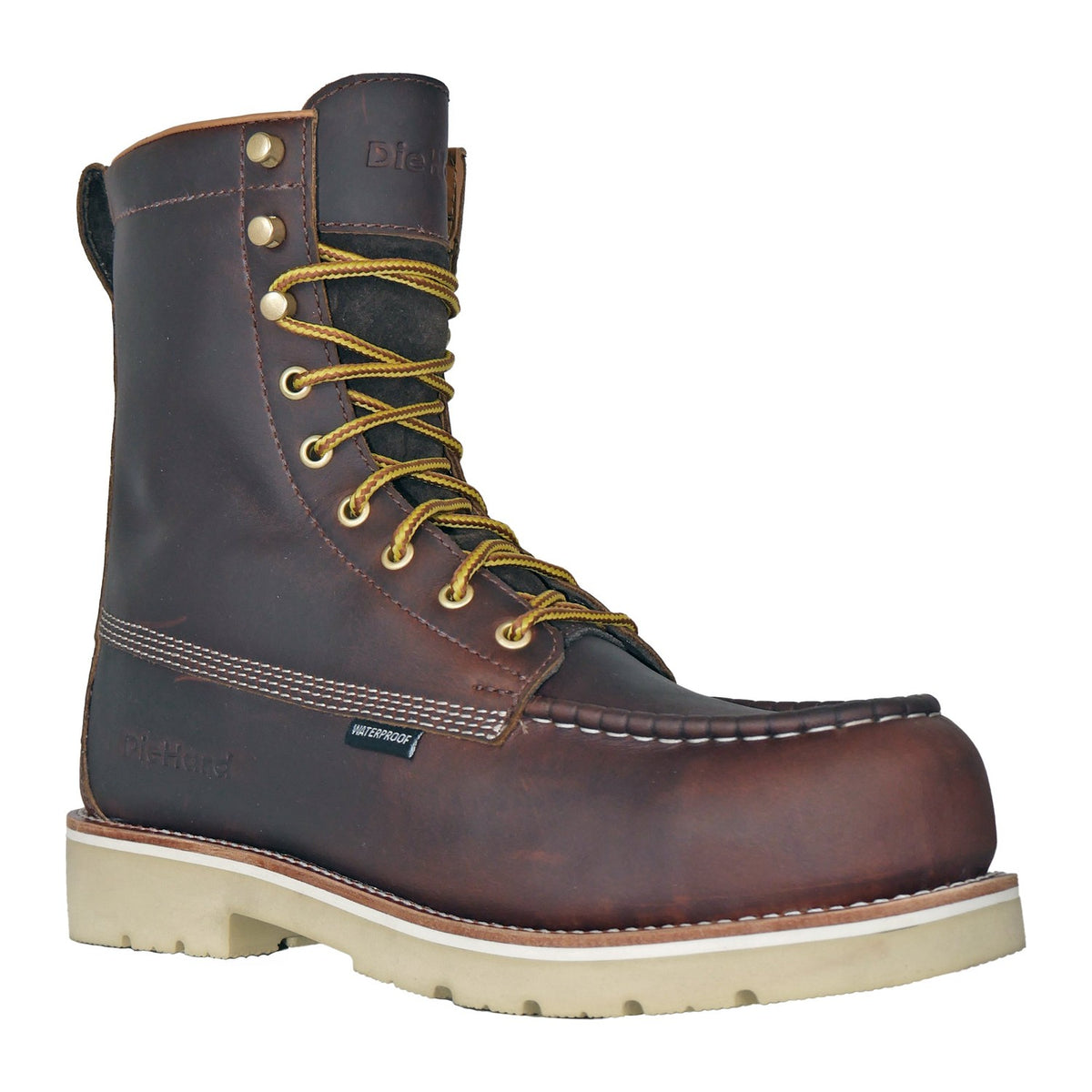 DieHard Men's Raptor 8" Composite Toe Waterproof Moc Toe Work Boot - Burgundy - DH81245 7 / Medium / Burgundy - Overlook Boots