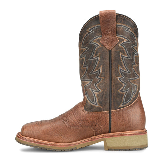 Double H Men's Branch 11" Union Built Steel Toe Roper Western Work Boot - Brown - DH4692 - Overlook Boots