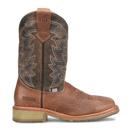 Double H Men's Branch 11" Union Built Steel Toe Roper Western Work Boot - Brown - DH4692 - Overlook Boots