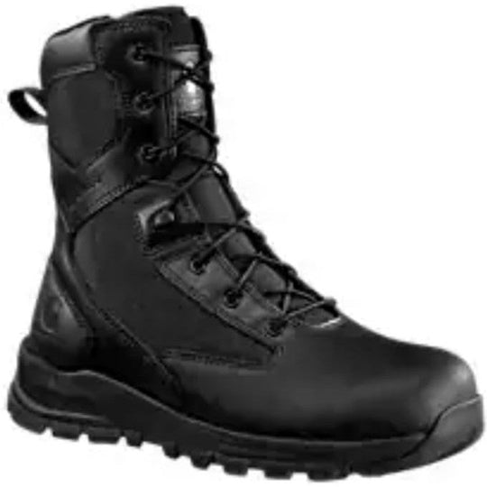 Carhartt Men's Gilmore 8" Waterproof Side Zipper Duty Boot -Black- FH8021-M - Overlook Boots