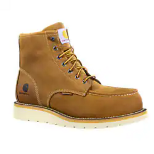 Carhartt Men's Classic 6" Nano Toe Waterproof Wedge Work Boot- Brown- FW6425-M 8 / Medium / Brown - Overlook Boots