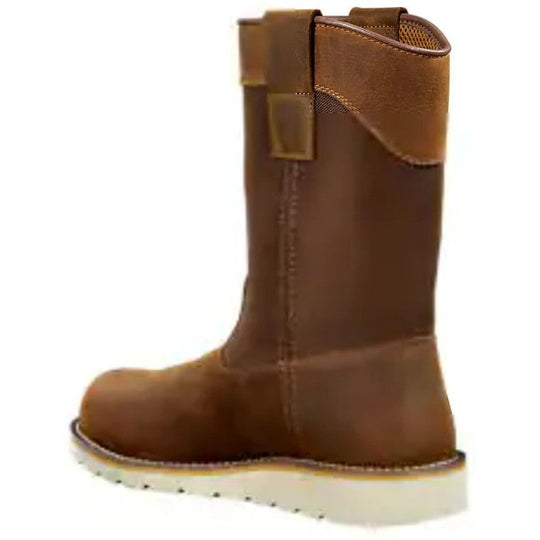 Carhartt Men's 10" Steel Toe Waterproof Wedge Wellington Work Boot -Brown- FW1232-M - Overlook Boots
