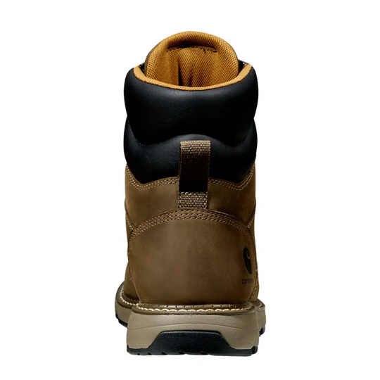 Carhartt Men's Millbrook 6" Nano Toe Waterproof Wedge Work Boot -Brown- FM6423-M - Overlook Boots