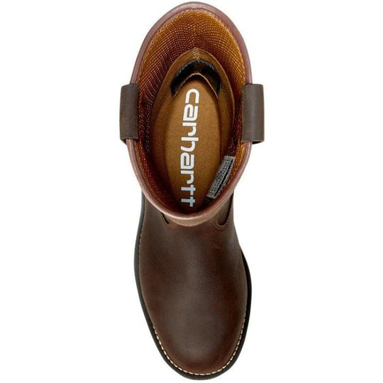 Carhartt Men's 10" Steel Toe Waterproof Wedge Wellington Work Boot -Brown- FW1230-M - Overlook Boots
