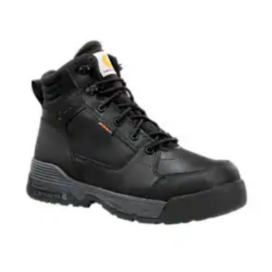 Carhartt Men's Force HD 6" Comp Toe Waterproof Work Boot- Black- FX6301-M 7 / Medium / Black - Overlook Boots