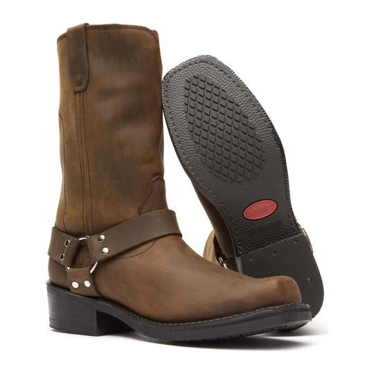 Durango Men's Harness 11" Soft Toe Pull-On Boot - Distressed Brown - DB594 - Overlook Boots
