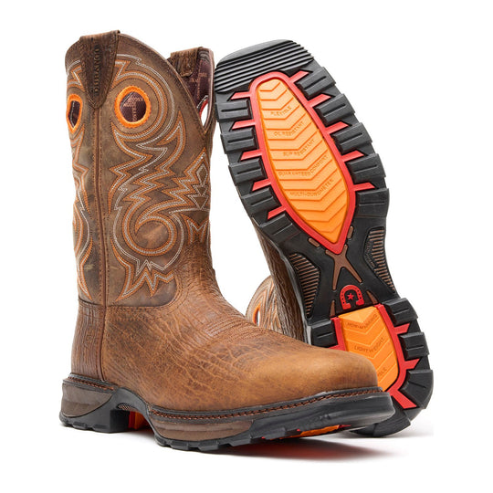 Durango Men's Maverick XP 11" Composite Toe Western Work Boot - Western Bay Brown/Steel Cut Oat - DDB0239 - Overlook Boots