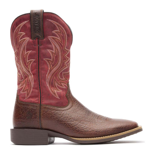 Durango Men's Shyloh 11" Square Toe Western Boot - Mahogany/Dynamite Red - DDB0494 - Overlook Boots