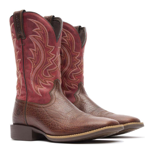 Durango Men's Shyloh 11" Square Toe Western Boot - Mahogany/Dynamite Red - DDB0494 - Overlook Boots