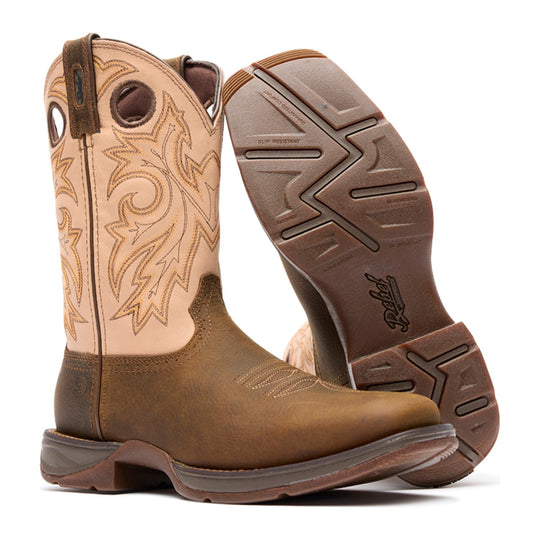 Durango Men's Rebel with InsulKul 11" Square Toe Western Boot - Coffee/Bone - DDB0498 - Overlook Boots