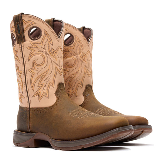 Durango Men's Rebel with InsulKul 11" Square Toe Western Boot - Coffee/Bone - DDB0498 - Overlook Boots