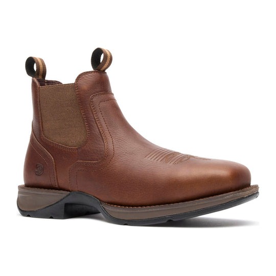 Durango Men's Red Dirt Rebel 5.5" Steel Toe Chelsea Work Boot - Mahogany Brown - DDB0541 7 / Medium / Mahogany Brown - Overlook Boots
