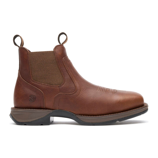 Durango Men's Red Dirt Rebel 5.5" Steel Toe Chelsea Work Boot - Mahogany Brown - DDB0541 - Overlook Boots