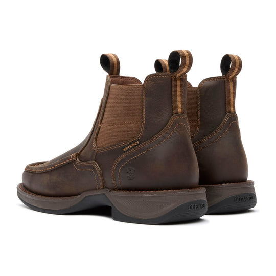 Durango Men's Red Dirt Rebel Ultra-Lite 5.5" Soft Toe Waterproof Chelsea Boot - Dark Earth - DDB0543 - Overlook Boots