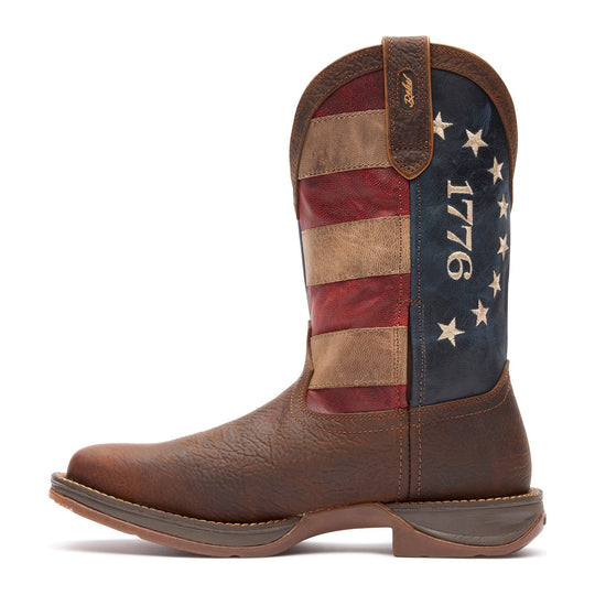 Durango Men's Rebel America 250 Flag 11" Square Toe Western Boot - Briar Pitstop - DDB0566 - Overlook Boots