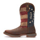 Durango Men's Rebel America 250 Flag 11" Square Toe Western Boot - Briar Pitstop - DDB0566 - Overlook Boots