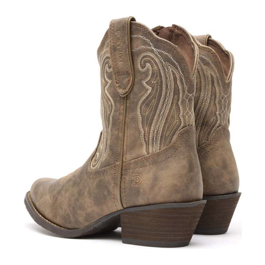 Durango Women's Crush 8" Distressed Shortie Western Boot - Driftwood - DRD0372 - Overlook Boots