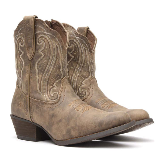 Durango Women's Crush 8" Distressed Shortie Western Boot - Driftwood - DRD0372 - Overlook Boots