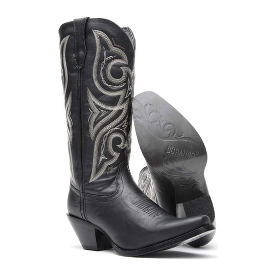 Durango Women's Crush 13" Snip Toe Western Boot - Black Beauty - DRD0450 - Overlook Boots