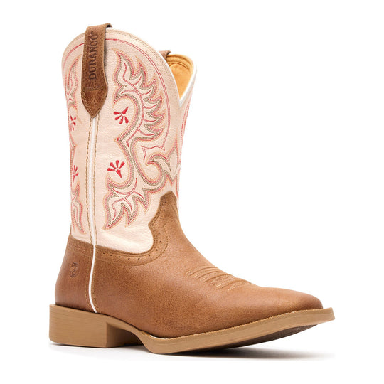 Durango Shyloh Bota Vaquera para Mujer, 10 Pulgadas, Punta Cuadrada - Honey Tan/Metallic Peach - DRD0482