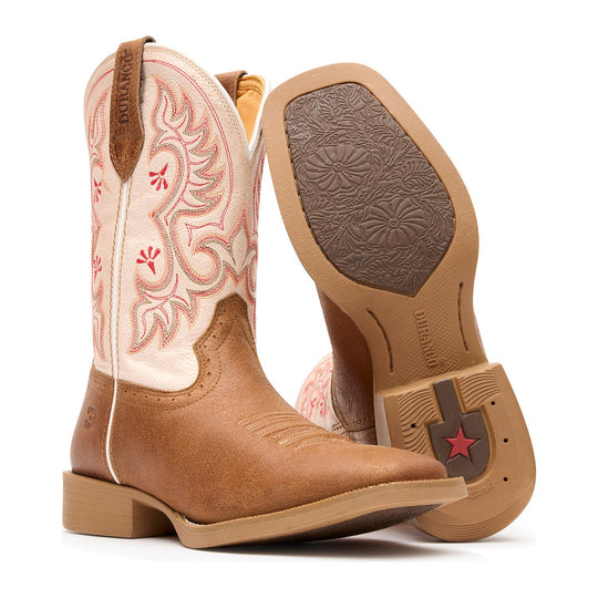 Durango Shyloh Bota Vaquera para Mujer, 10 Pulgadas, Punta Cuadrada - Honey Tan/Metallic Peach - DRD0482 - Imagen 6
