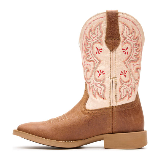 Durango Shyloh Bota Vaquera para Mujer, 10 Pulgadas, Punta Cuadrada - Honey Tan/Metallic Peach - DRD0482 - Imagen 2