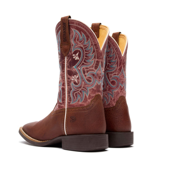 Durango Women's Shyloh 10" Square Toe Western Boot - Rusty Brown/Dusty Rose - DRD0484 - Overlook Boots