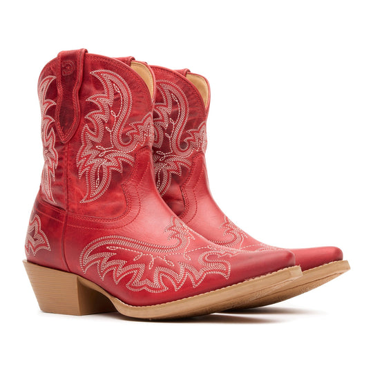 Durango Women's Shyloh Pony 8" Snip Toe Western Boot - Crimson Red - DRD0490 - Overlook Boots