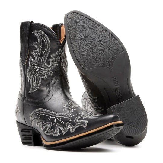 Durango Shyloh Pony Bota Vaquera para Mujer, 8 Pulgadas, Punta Snip - Polished Black Onyx - DRD0491 - Imagen 6
