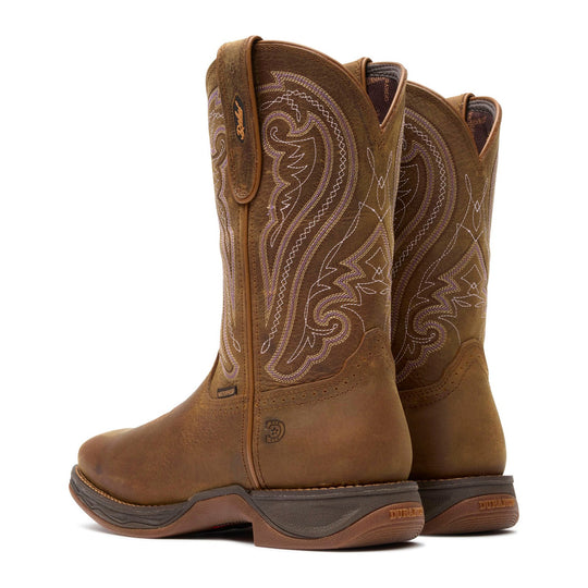 Durango Women's Lady Rebel Ultra-Lite 10" Soft Toe Waterproof Western Work Boot - Filly Brown - DRD0511 - Overlook Boots
