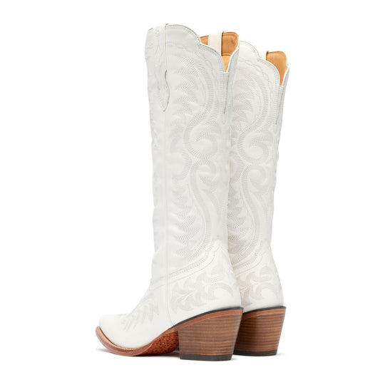 Durango Women's Crush 16" Snip Toe Tall Western Boot - Porcelain White - DRD0512 - Overlook Boots