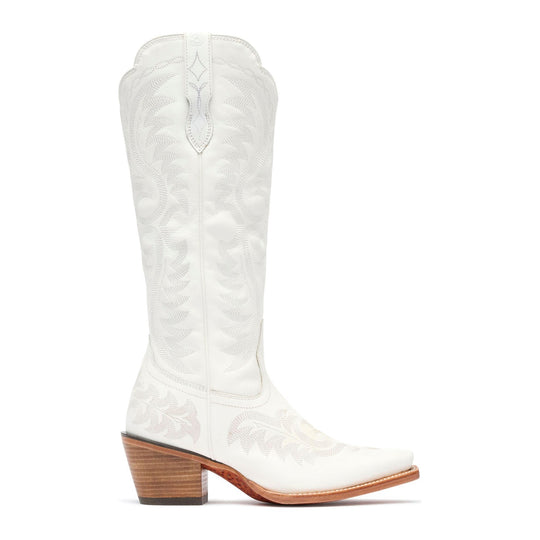 Durango Women's Crush 16" Snip Toe Tall Western Boot - Porcelain White - DRD0512 - Overlook Boots