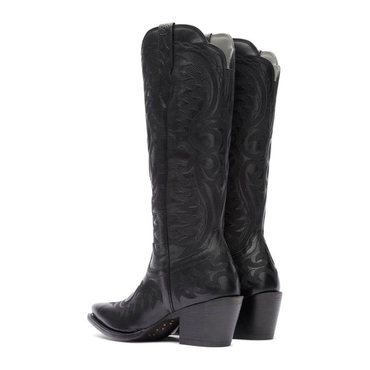 Durango Crush Bota Vaquera Alta para Mujer, 16 Pulgadas, Punta Snip - Polished Black Onyx - DRD0513 - Imagen 5
