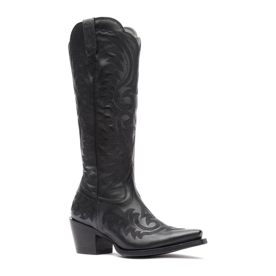 Durango Crush Bota Vaquera Alta para Mujer, 16 Pulgadas, Punta Snip - Polished Black Onyx - DRD0513