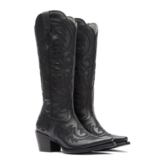 Durango Crush Bota Vaquera Alta para Mujer, 16 Pulgadas, Punta Snip - Polished Black Onyx - DRD0513 - Imagen 4