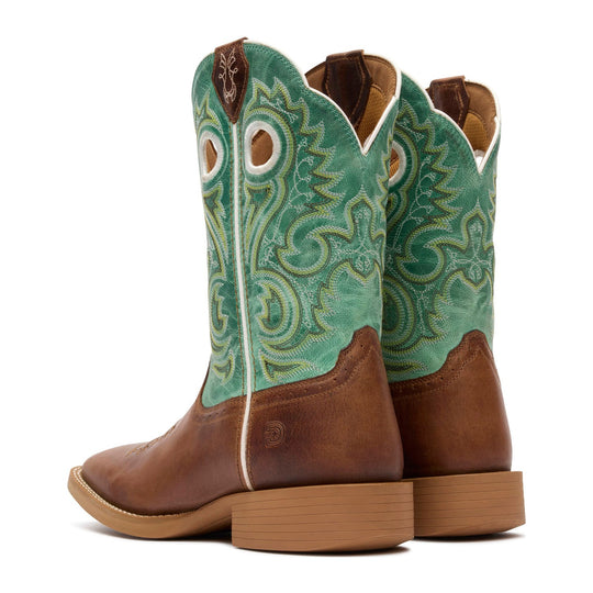 Durango Shyloh Bota Vaquera para Mujer, 10 Pulgadas, Punta Cuadrada - Mocha/Jade Green - DRD0515 - Imagen 5