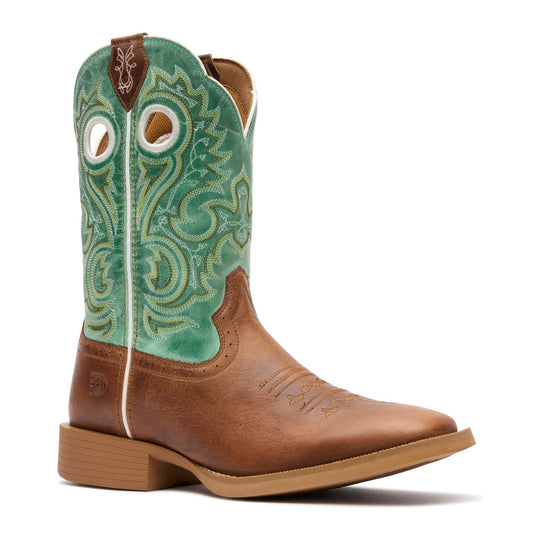 Durango Shyloh Bota Vaquera para Mujer, 10 Pulgadas, Punta Cuadrada - Mocha/Jade Green - DRD0515
