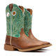 Durango Shyloh Bota Vaquera para Mujer, 10 Pulgadas, Punta Cuadrada - Mocha/Jade Green - DRD0515 - Imagen 4