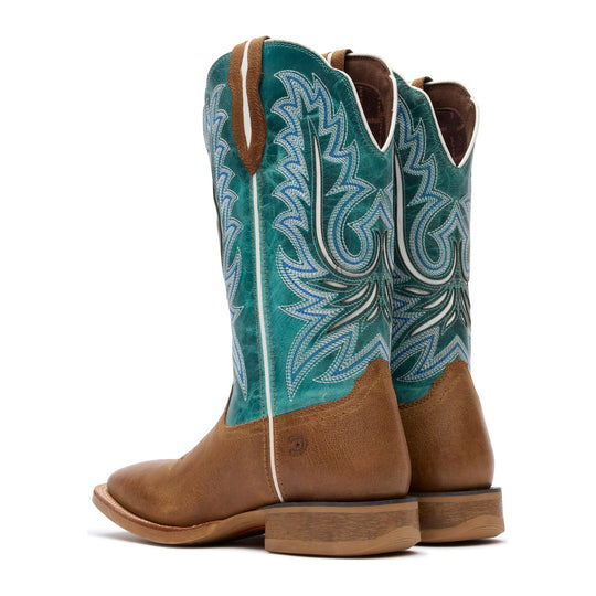 Durango Women's Lady Rebel Pro 12" Square Toe Western Boot - Gingersnap/Ocean Blue - DRD0517 - Overlook Boots