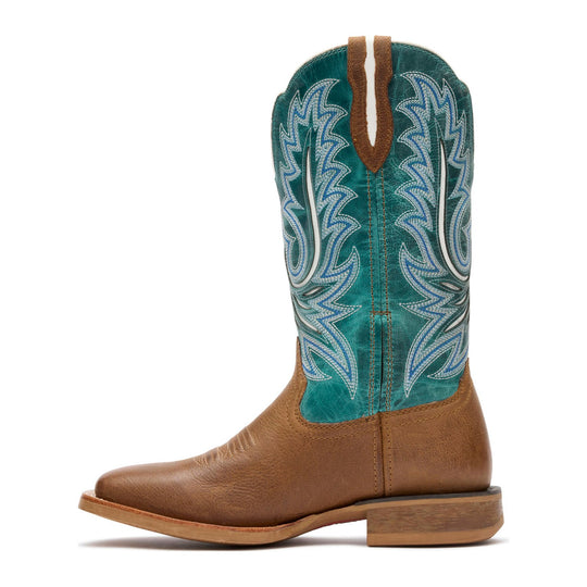 Durango Women's Lady Rebel Pro 12" Square Toe Western Boot - Gingersnap/Ocean Blue - DRD0517 - Overlook Boots