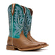 Durango Women's Lady Rebel Pro 12" Square Toe Western Boot - Gingersnap/Ocean Blue - DRD0517 - Overlook Boots