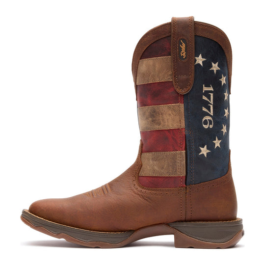 Durango Women's Lady Rebel America 250 Flag 10" Square Toe Western Boot - Filly Brown - DRD0520 - Overlook Boots