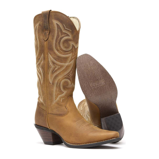 Durango Women's Crush Jealousy 13" Snip Toe Western Boot - Tan - RD3514 - Overlook Boots