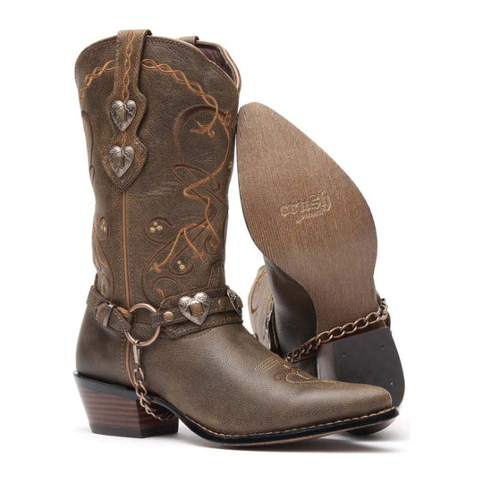 Durango Women's Crush Heartbreaker 11" J Toe Western Boot - Brown - RD4155 - Overlook Boots
