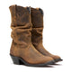 Durango Women's Slouch 11" R Toe Western Boot - Distressed Tan - RD542 - Overlook Boots